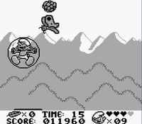 une photo d'Ã©cran de Les Schtroumpfs sur Nintendo Game Boy